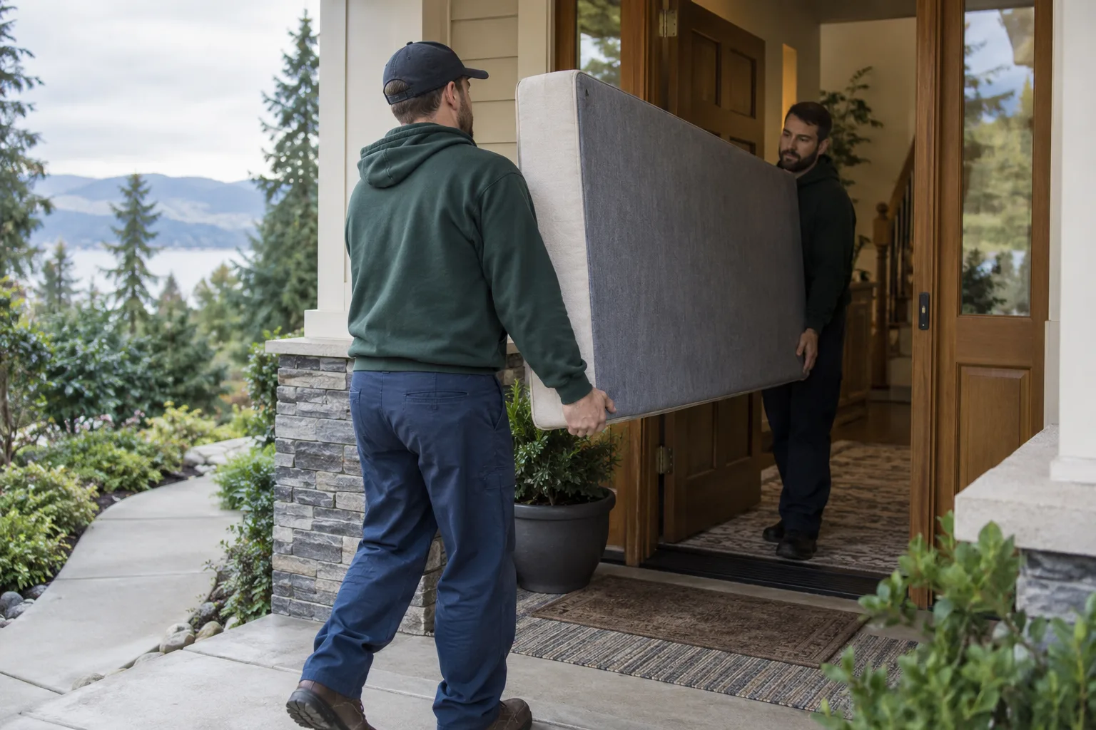 Box Spring Removal service in progress
